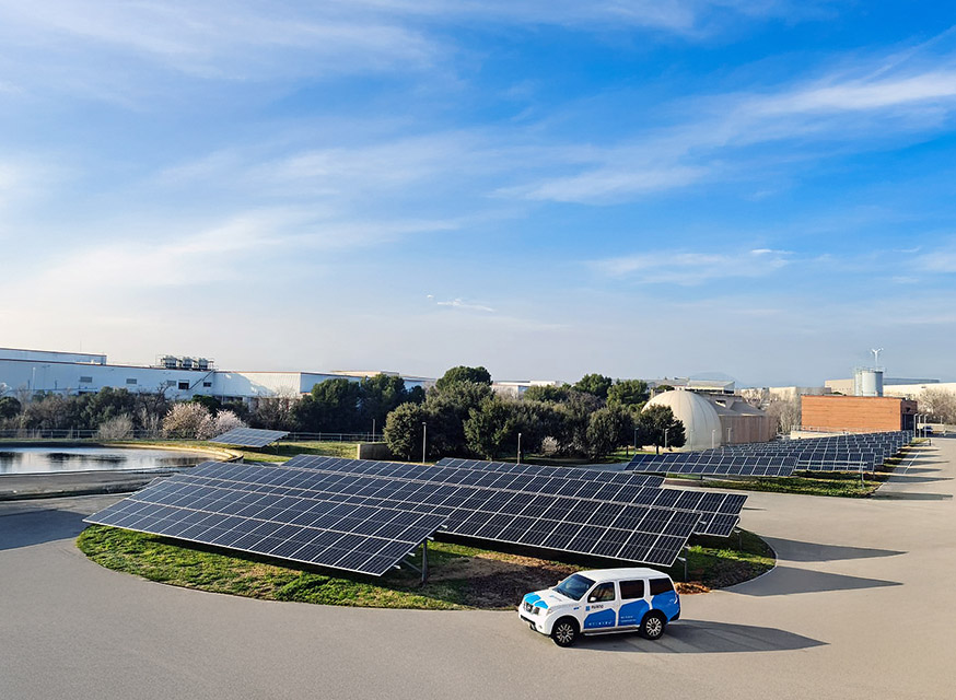 Imagen instalación fotovoltaica aiguas de Sabadell - Ruano energía