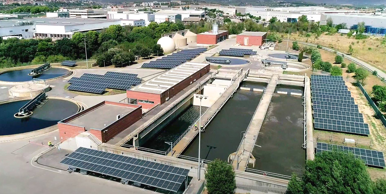 Imagen instalación fotovoltaica aiguas de Sabadell - Ruano energía