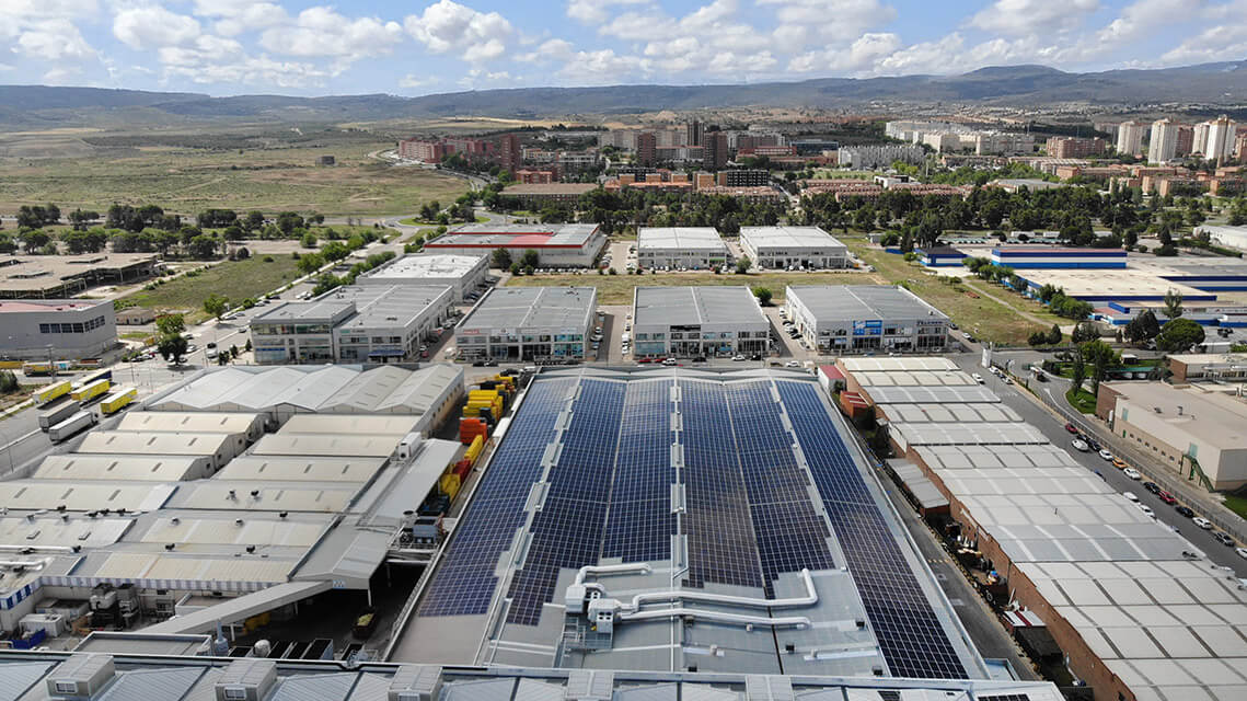 magen aérea fabrica schweppes - instalación fotovoltaica - ruano Energía