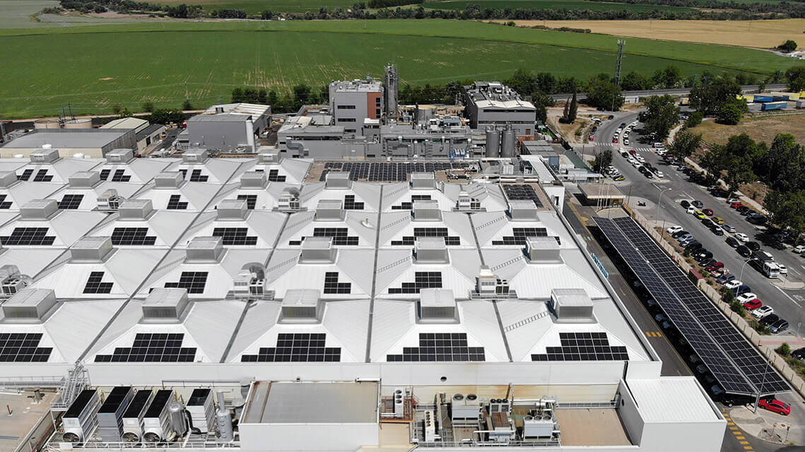 magen aérea fabrica schweppes - instalación fotovoltaica - ruano Energía