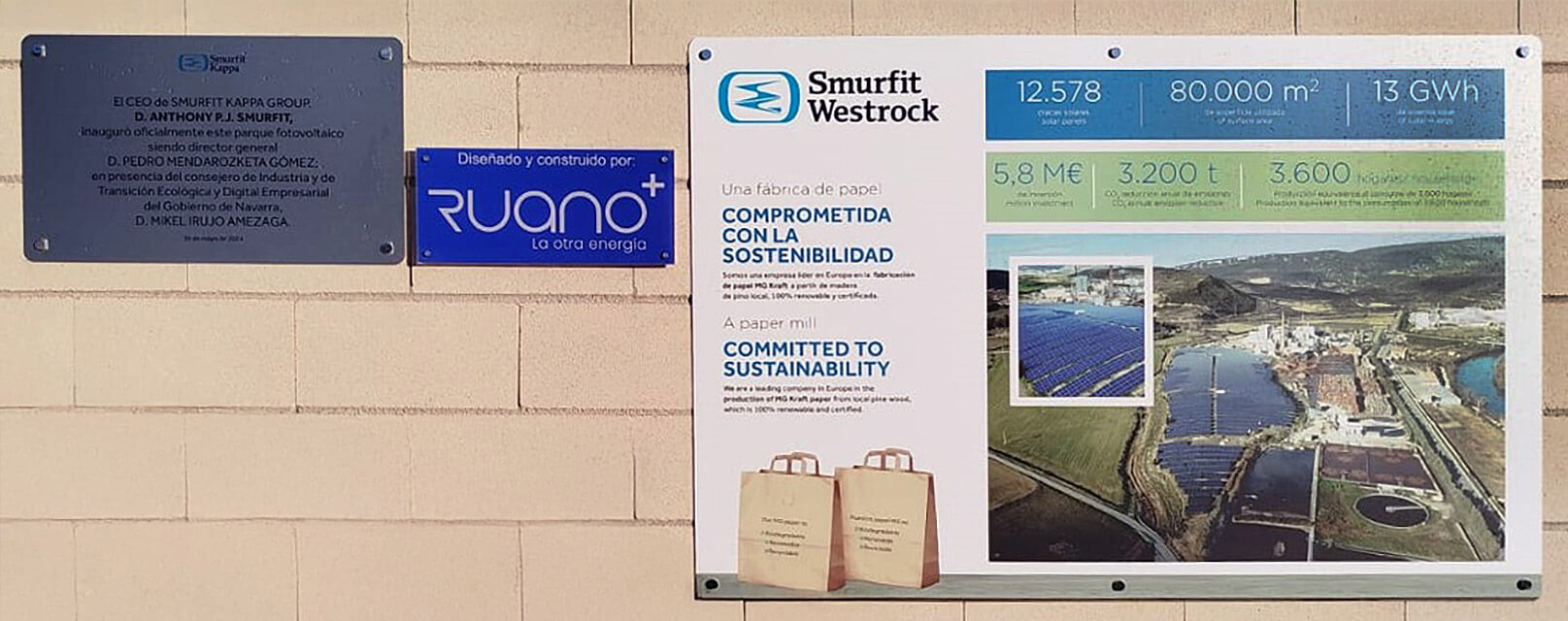 Imagen certificado instalación Smurfit Kappa - Ruano Energía