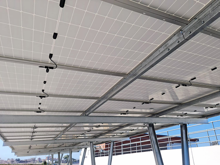 Imagen instalación fotovoltaica aiguas de Sabadell - Ruano energía