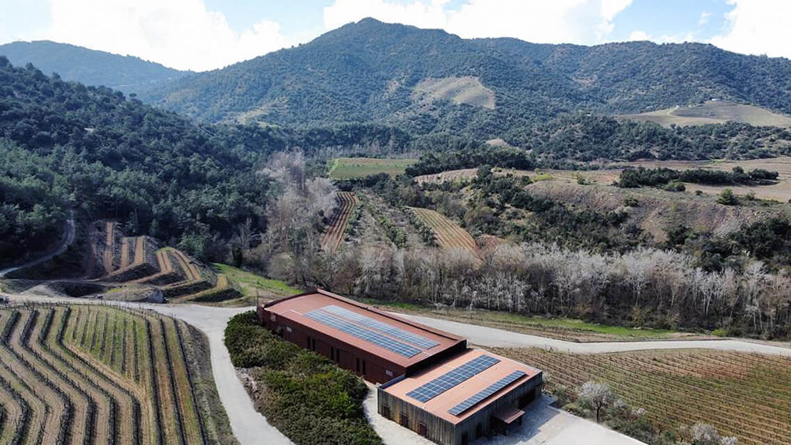 Imagen aérea proyecto bodegas perinet - Ruano energía